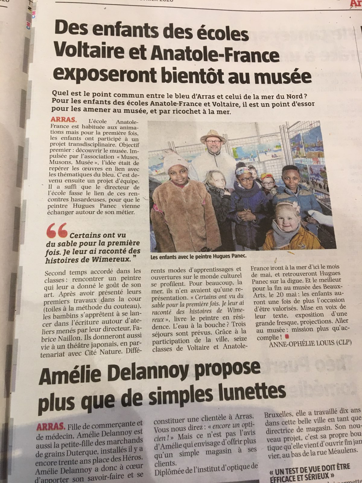 HUGUES le peintre a fait découvrir WIMEREUX aux enfants d'Arras