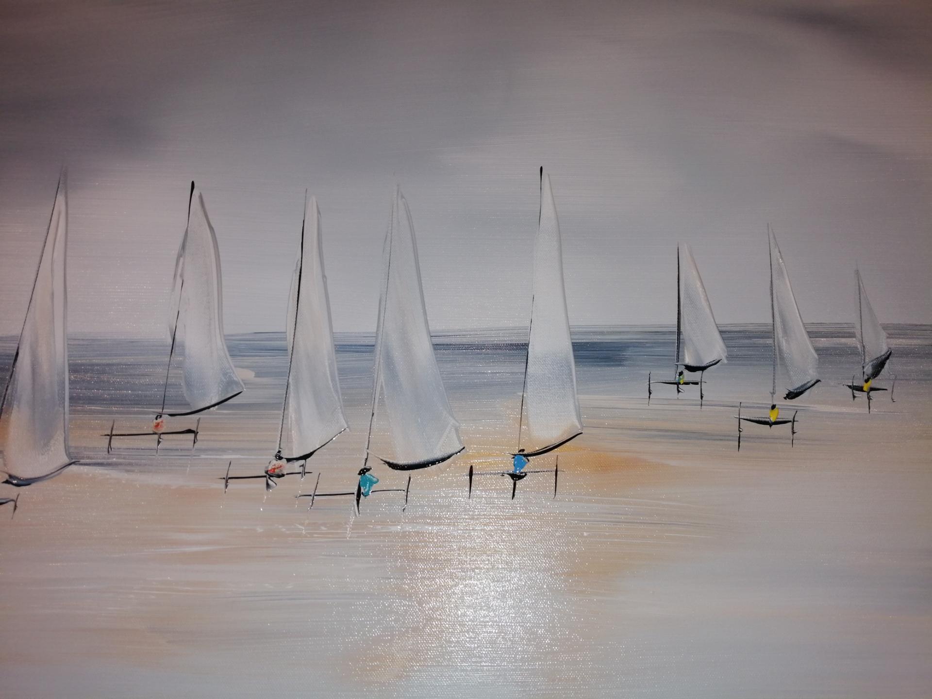 Les chars à voile sur la plage du Touquet 