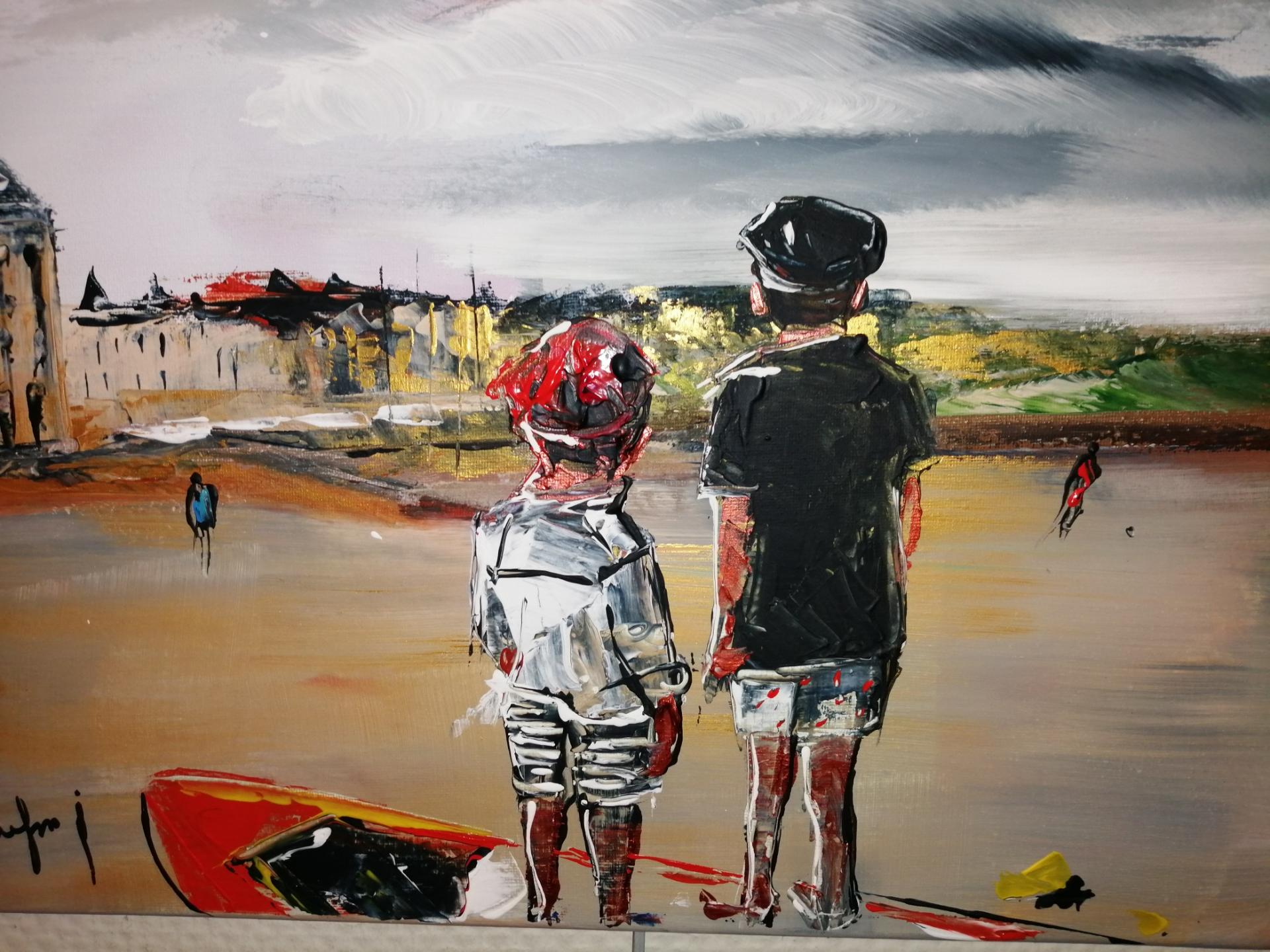 deux enfants sur la plage de wimereux