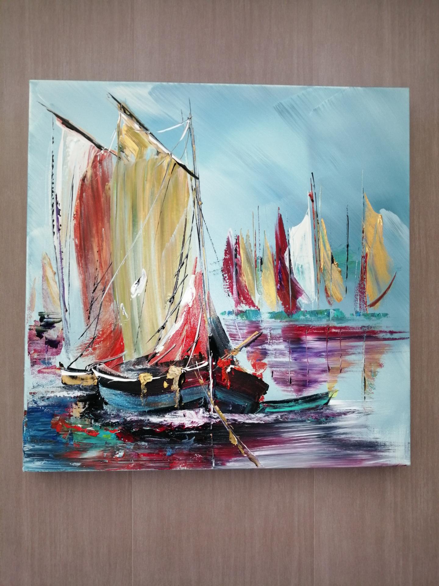 voilier au port au 19 ème siecle