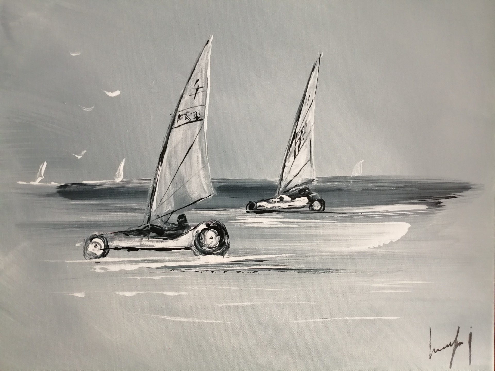 balade en char à voile sur la côte d'Opâle tableau à gagner cette semaine