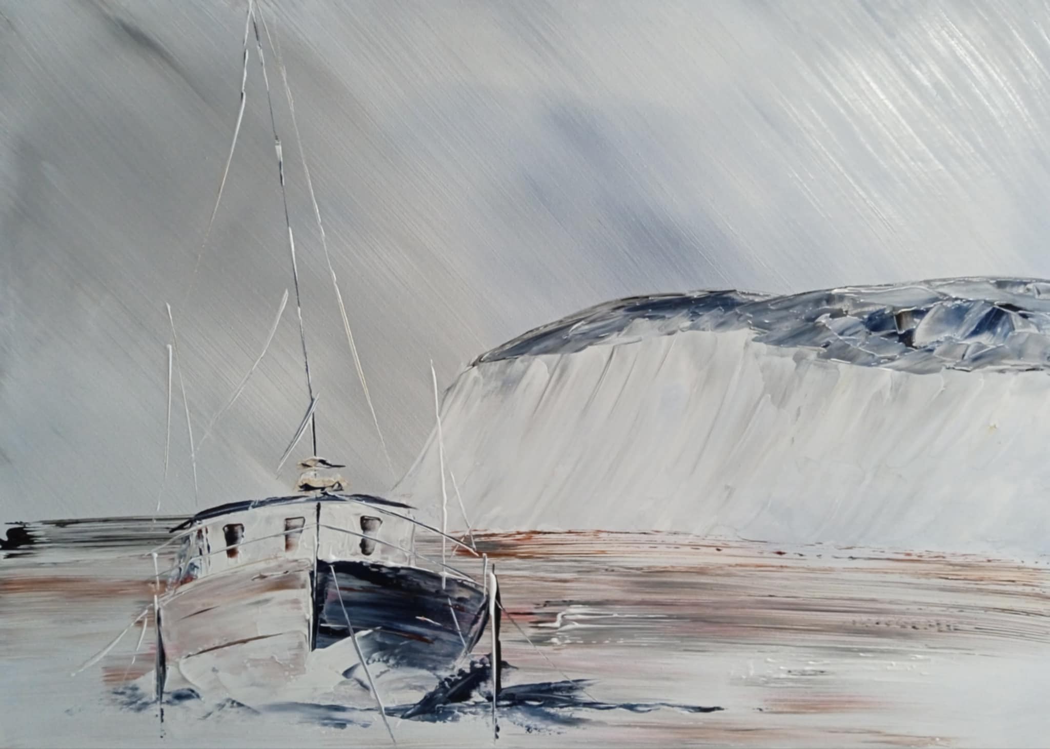 Le repos du bateau au blanc nez 55x75